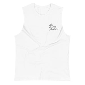 Custom Embroidered Muscle Shirt: She Is My America